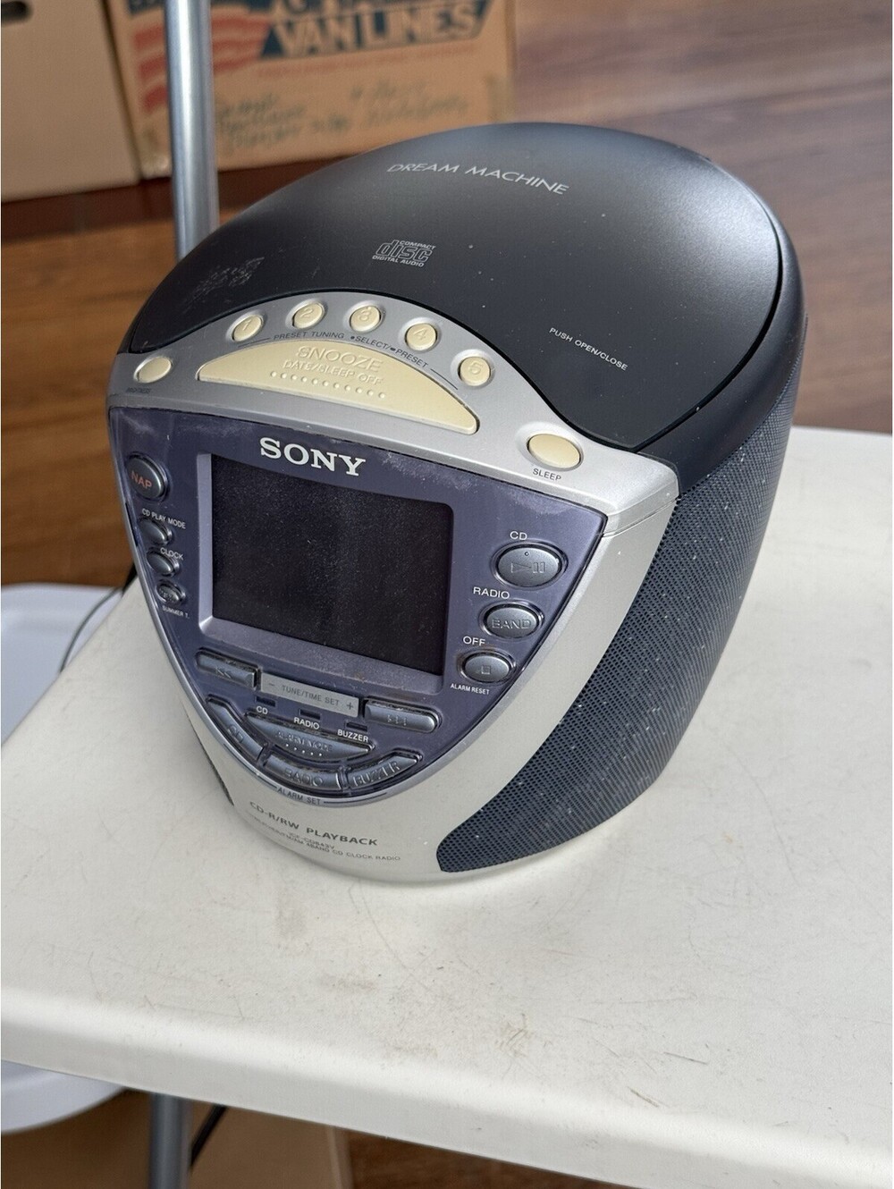 Sony Dream Machine ICF-CD843V AM/FM Radio CD Player Alarm Clock - Tested, Works
